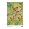 Calambour digital rice paper for decoupage angel clock DGR 118 32x45cm