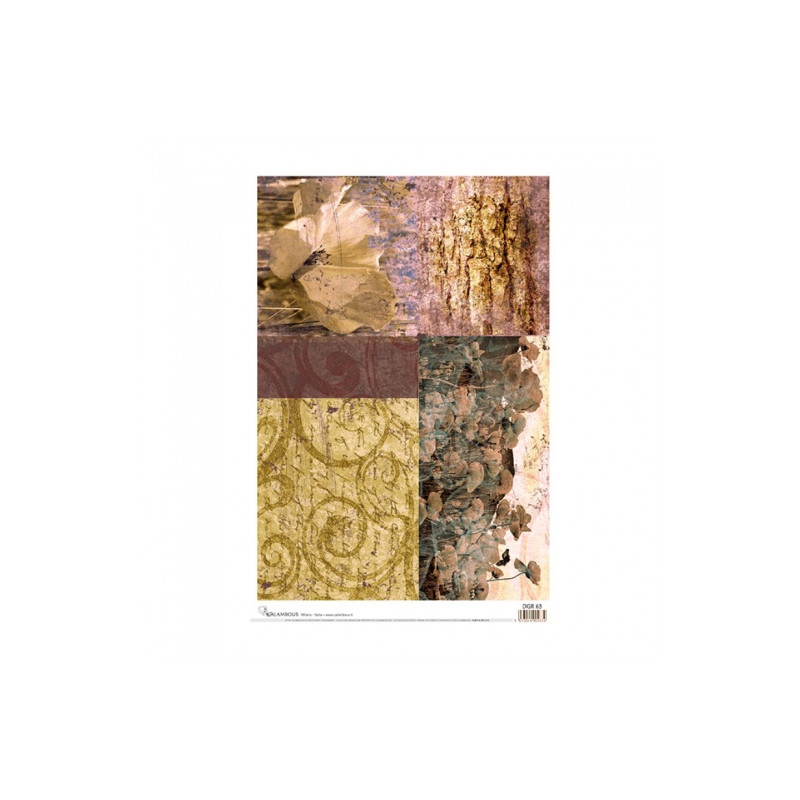 Calambour digital rice paper for decoupage nature ornaments DGR 63 32x