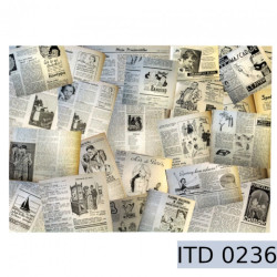 Retro newspaper decoupage paper A3