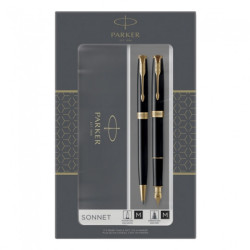Parker sonnet black gt pióro wieczne i długopis - sklep plastyczny - s