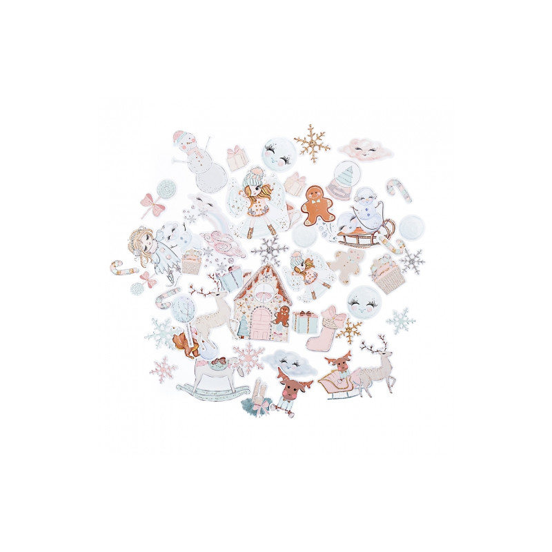 DP Craft kształty papierowe frosty pastels 45 szt - sklep plastyczny -