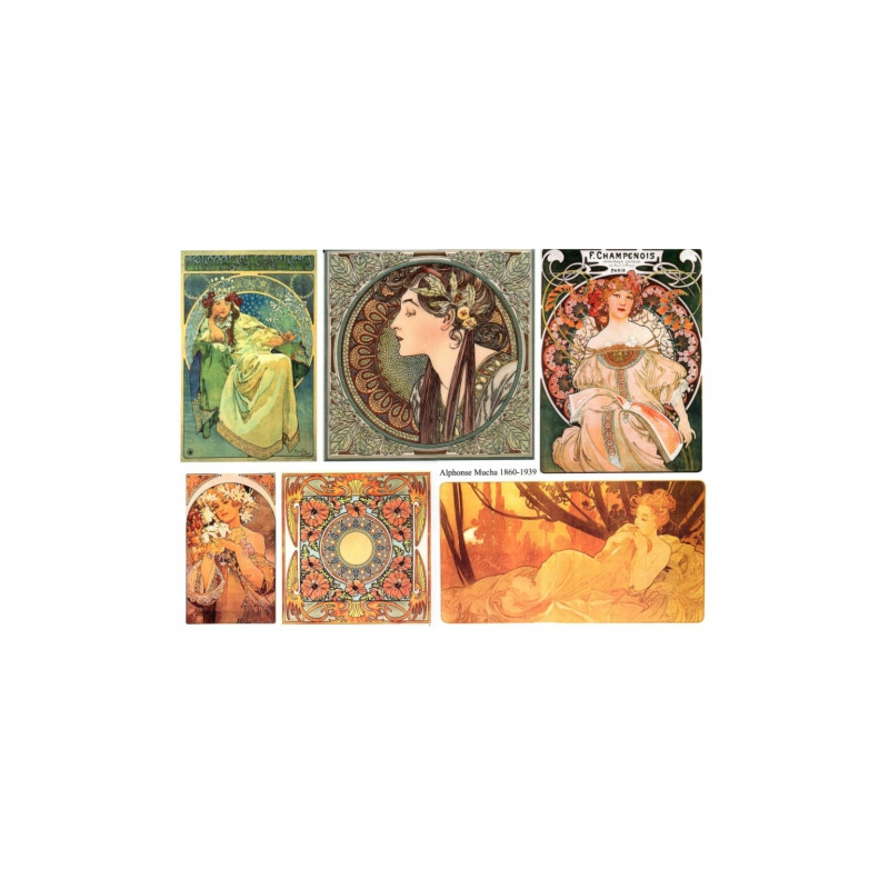 Lady A3 decoupage paper