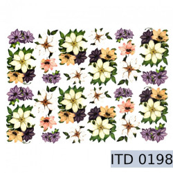 Decoupage paper with colorful flowers 996-0198 / A3