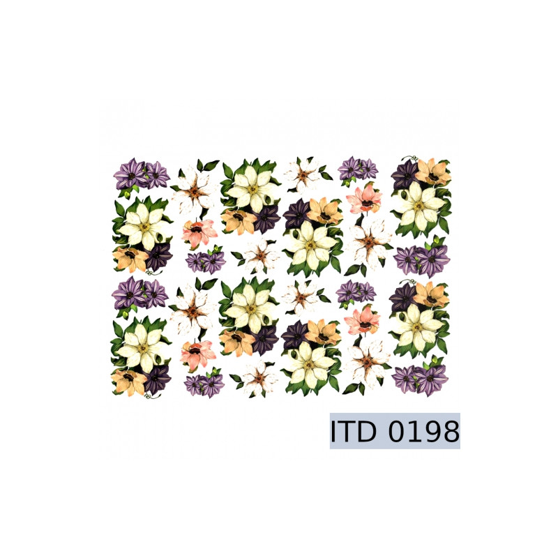 Decoupage paper with colorful flowers 996-0198 / A3