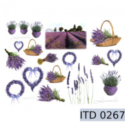 Papier do decoupage lawenda 996-0267/A3 - sklep plastyczny - szał dla