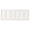 Rectangular porcelain palette 200x80x20mm with 6 oblong cavities