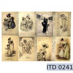 Papier do decoupage A3 retro kartki pocztowe - sklep plastyczny - szał