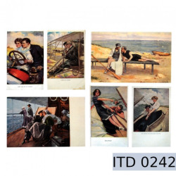 Retro decoupage paper with lovers 996-0242 / A3