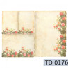 Papier do decoupage stary papier róże 996-0176/A3 - sklep plastyczny -