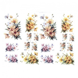Papier do decoupage A3 ITD 0349 kwiaty nagietki - sklep plastyczny - s