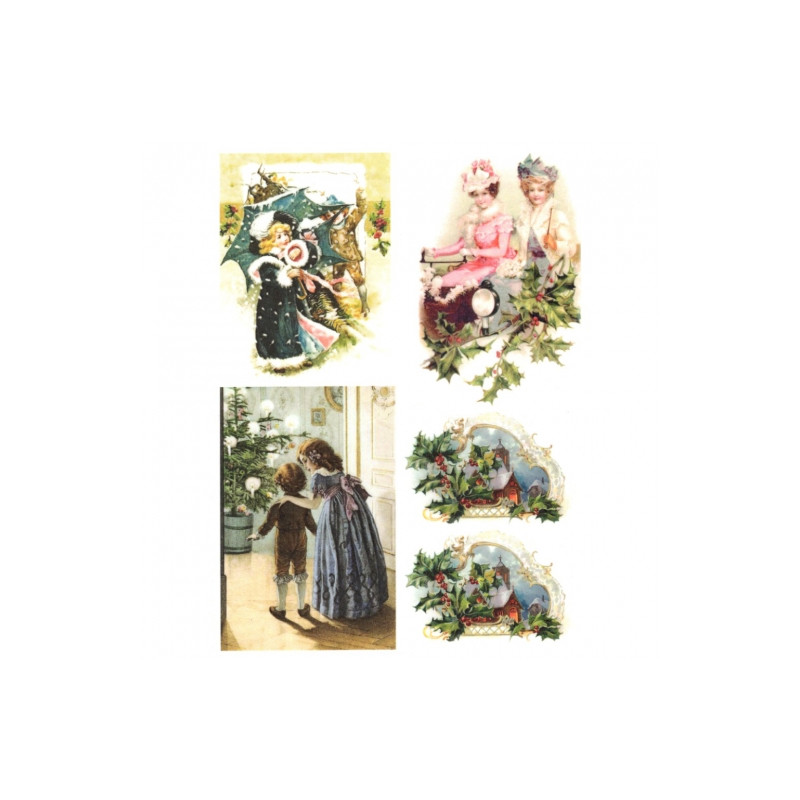 Papier ryżowy do decoupage boże narodzenie dzieci A4 ITD R771- sklep p