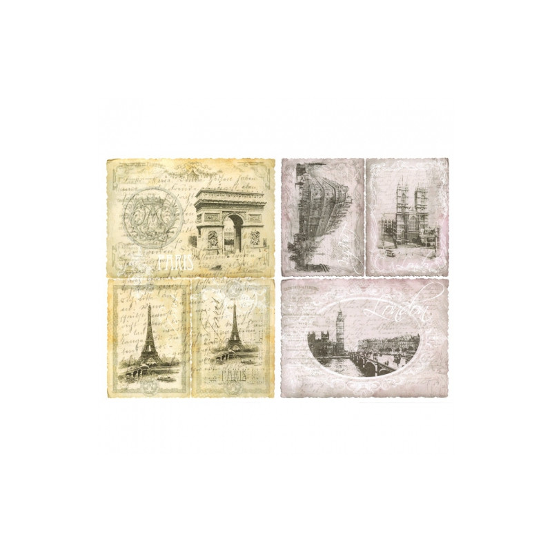 Decoupage paper A3 ITD 0327 paris london