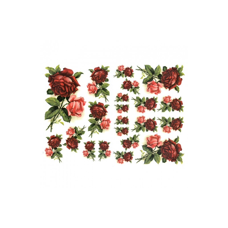 Decoupage paper A3 ITD 0331 flowers roses
