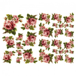 Papier do decoupage A3 ITD 0333 kwiaty róże - sklep plastyczny - szał