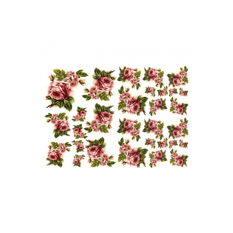 Decoupage paper A3 ITD 0333 flowers roses