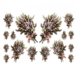 Papier do decoupage A3 ITD 0348 kwiaty wrzosy - sklep plastyczny - sza