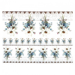 Decoupage paper A3 ITD 0350 forget-me-not marigolds