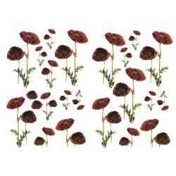 Decoupage paper A3 ITD 0355 red poppies