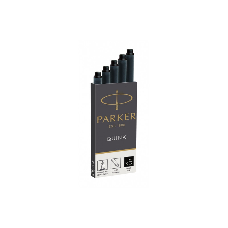 Parker naboje do pióra wiecznego czarne 5 sztuk - sklep plastyczny - s