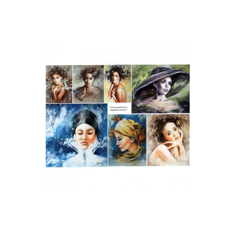 Decoupage paper A3 ITD 0365 woman portrait