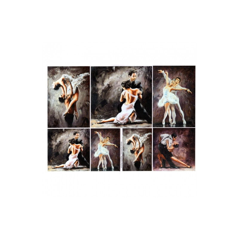 Papier do decoupage A3 ITD 0366 taniec - sklep plastyczny - szał dla p