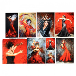 Decoupage paper A3 ITD 0367 woman dancing