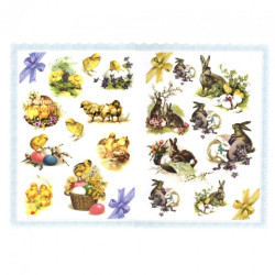 Decoupage paper A3 ITD 0376 easter chicks