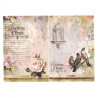 Papier ryżowy do decoupage vintage ptaki klatka A4 ITD R709- sklep pla