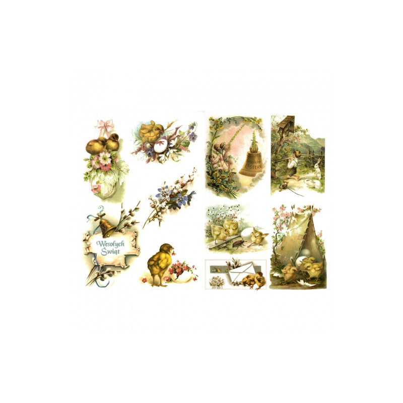 Papier do decoupage A3 ITD 0387 wielkanoc wiosna - sklep plastyczny -