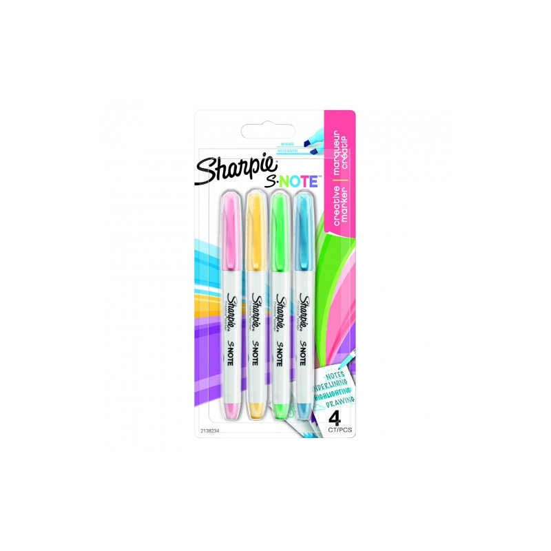 Sharpie s-note highlighters set 4 pieces