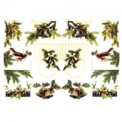 Papier do decoupage A3 ITD 0458 stroiki bożonarodzeniowe - sklep plast