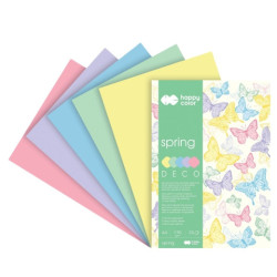 Blok Happy Color deco summer 5 kolorów A4 170 g 20 ark - sklep plastyc