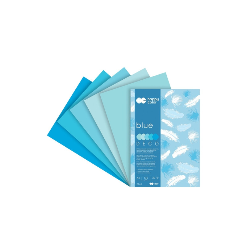 Block Happy Color deco blue 5 colors A4 170 g 20 sheets