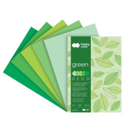 Blok Happy Color deco green 5 kolorów A4 170 g 20 ark - sklep plastycz