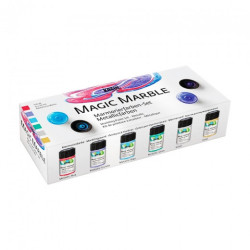 Kreul magic marble zestaw farb marmurkowych metaliczny 6x20ml - sklep