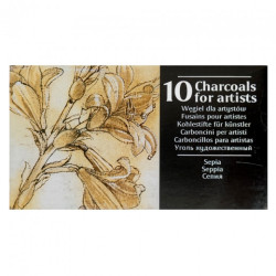 Renesans drawing charcoal in sepia bars 10 pieces