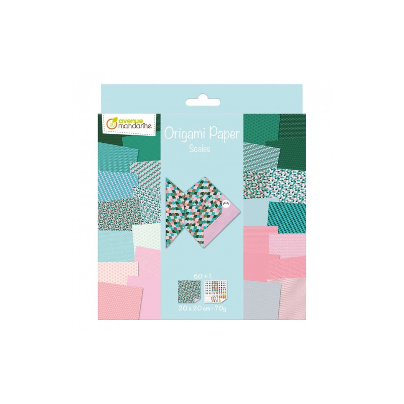 Avenue mandarine scales origami paper 20x20 60k 70g