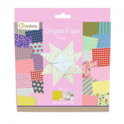 Avenue mandarine flower origami paper 20x20 60k 70g