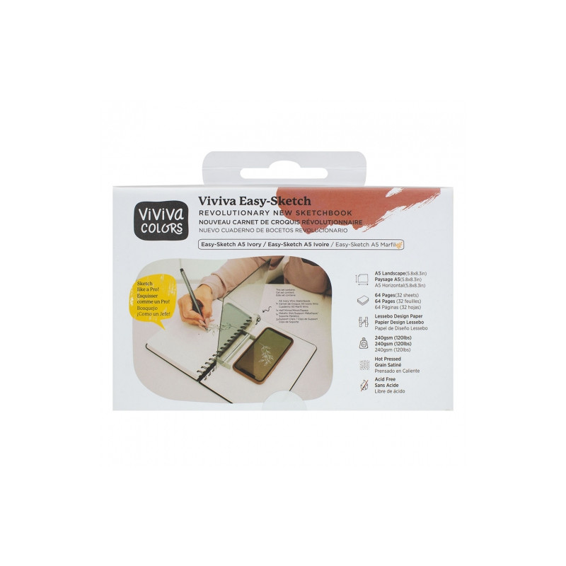 Viviva Colors easy-sketch szkicownik z lustrem A5 240g 32ark - sklep p