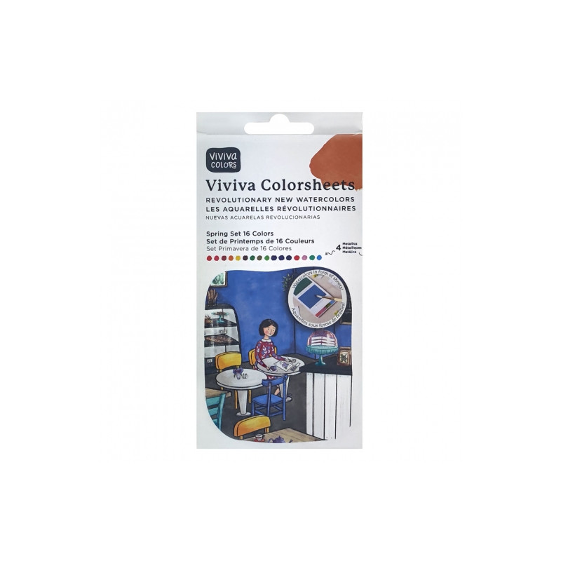 Viviva Colors spring akwarele 16 kolorów- sklep plastyczny szał dla pl