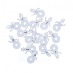 DP Craft samoprzylepne kształty z drewna- bałwanki 2,5 x 3,8 cm 16szt-