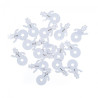DP Craft samoprzylepne kształty z drewna- bałwanki 2,5 x 3,8 cm 16szt-