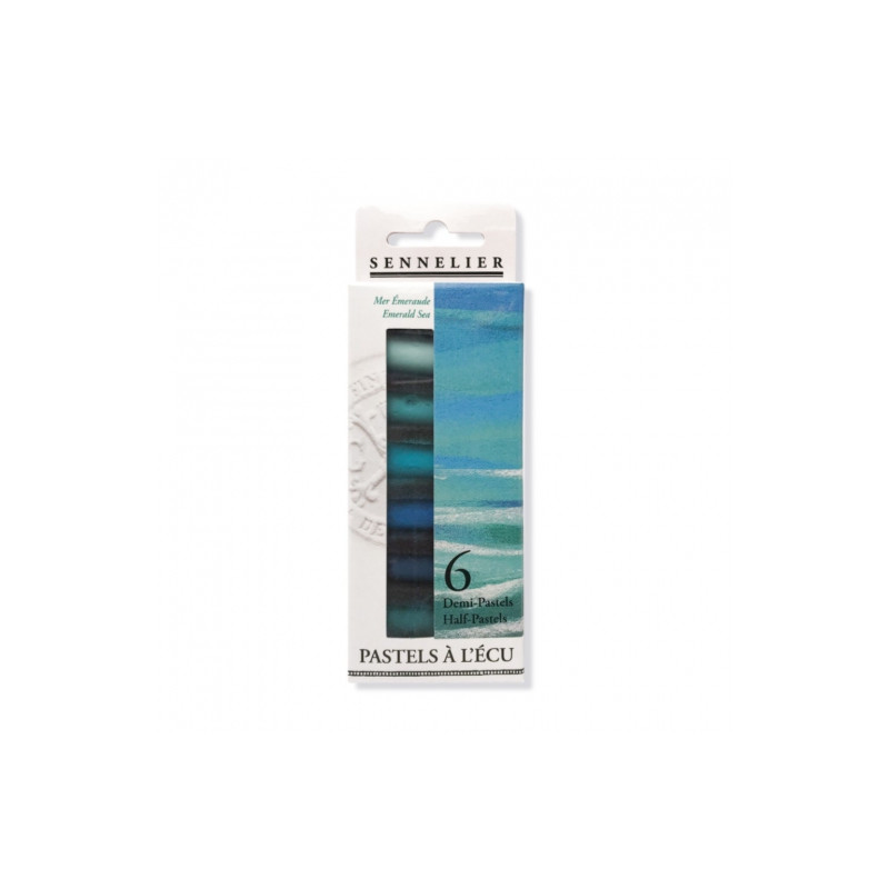 Sennelier emerald sea set 6 soft pastels