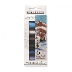 Sennelier winter mountains set 6 soft pastels
