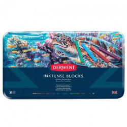 Derwent inktense block zestaw 36 tuszy w sztyfcie- sklep plastyczny sz