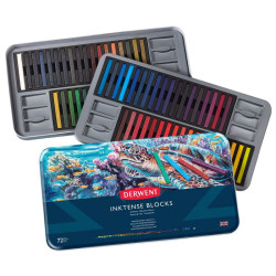 Derwent inktense block zestaw 72 tuszy w sztyfcie- sklep plastyczny sz