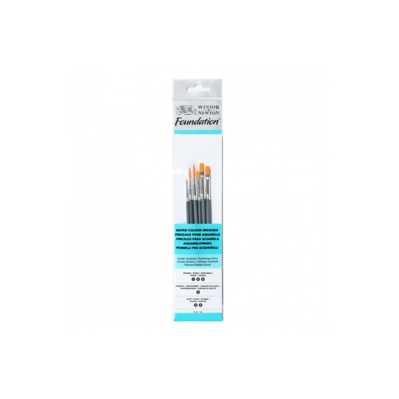 Winsor&Newton set 6 sythetic watercolors brushes