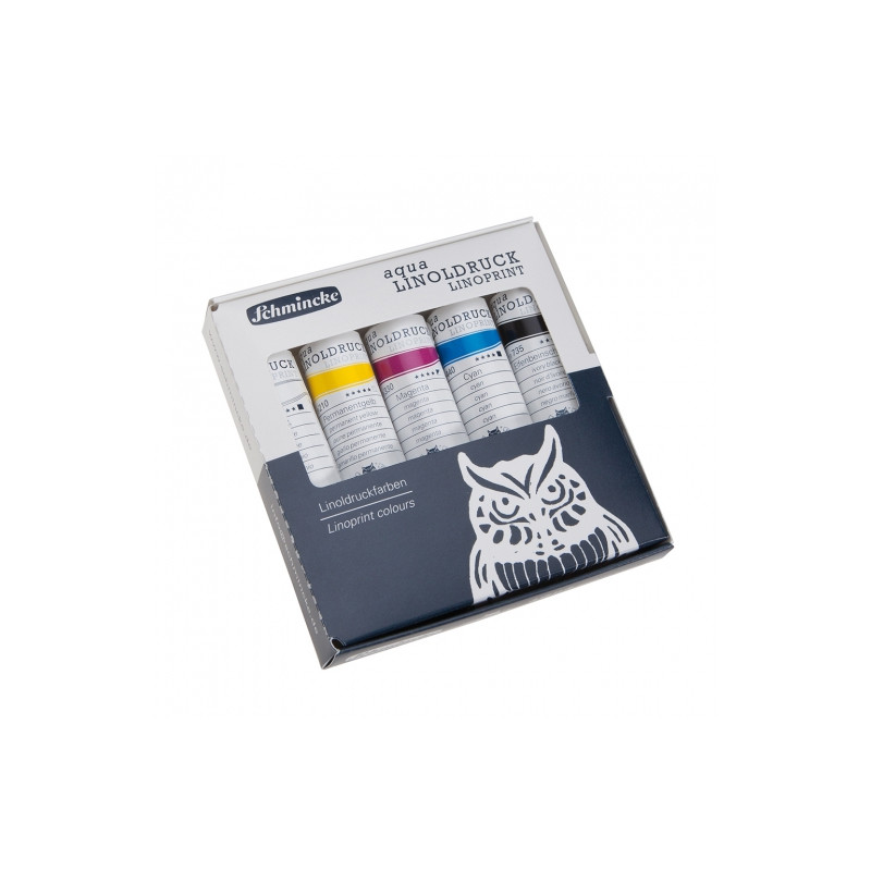Schmincke linoldruck set of linocut paints 5x20ml