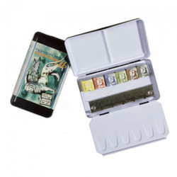 Renesans set of 6 watercolors professional metal box pocket box