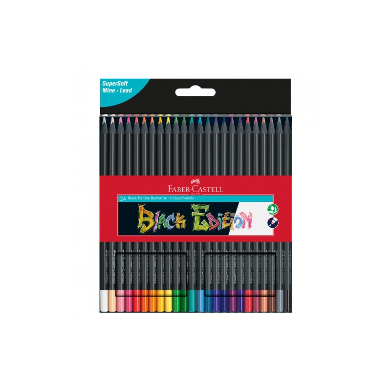 Faber-Castell black edition zestaw 24 kredek- sklep plastyczny szał dl